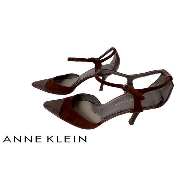 ANNE KLEIN WOMENS HEELS BROWN SIZE 7M